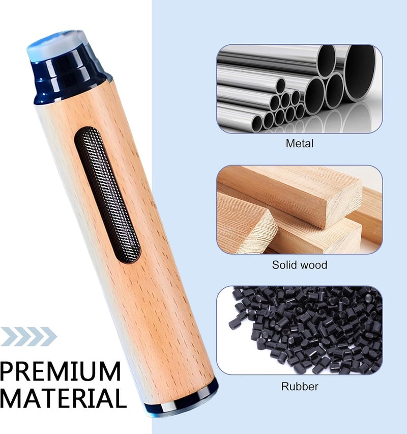 Arwrilt 2 PCS Handmade Wooden Portable Ashtrays, Anti-Drop Ash Catcher with 5.2mm 6.8mm 7.8mm Cigarette Holders, Universal for Car Home Office Tabletop Outside Patio Outdoor Balcony (Black) - Image 3